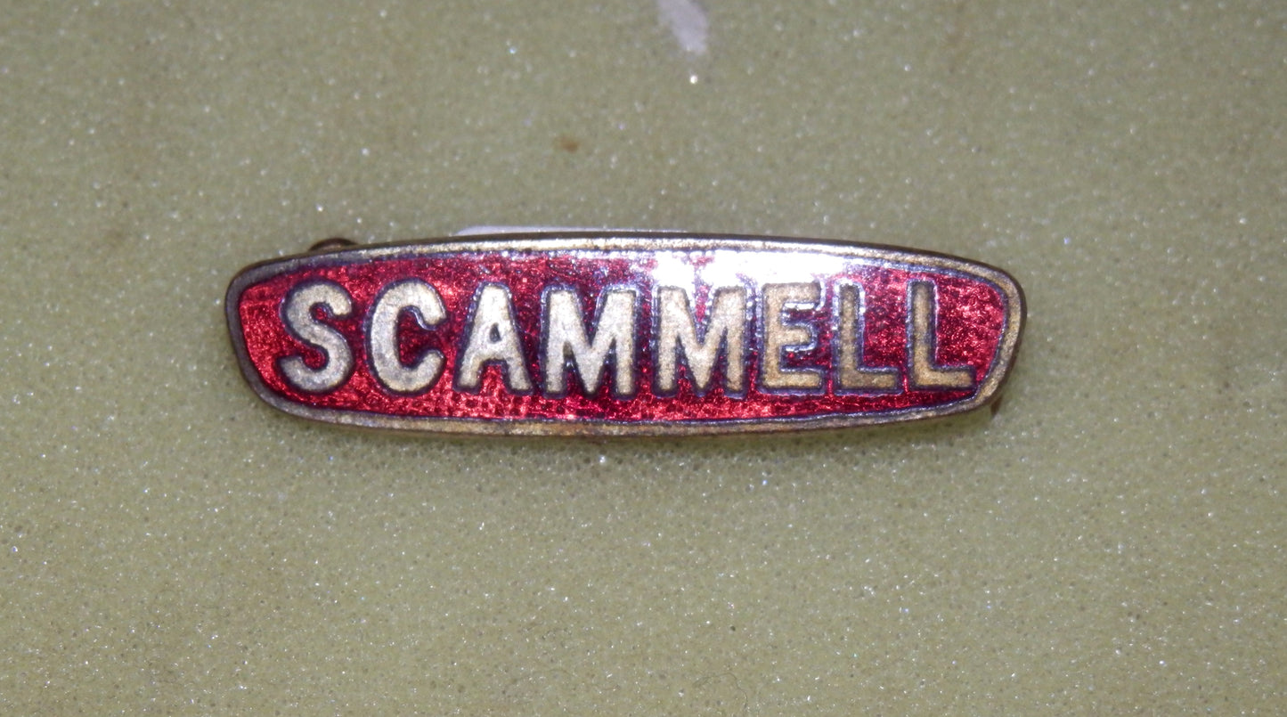 Emaille broche speld Scammel, (Leger) Trucks, jaren 50