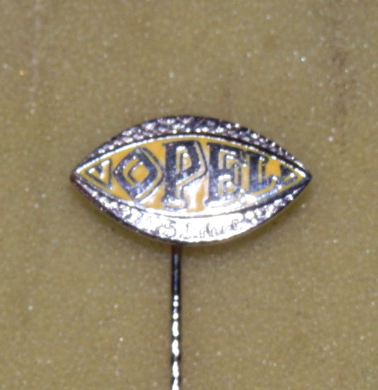 Emaille speld 125 jaar Opel , jaren 80