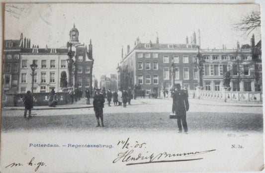 Ansichtkaart Rotterdam, Regentessebrug 1905