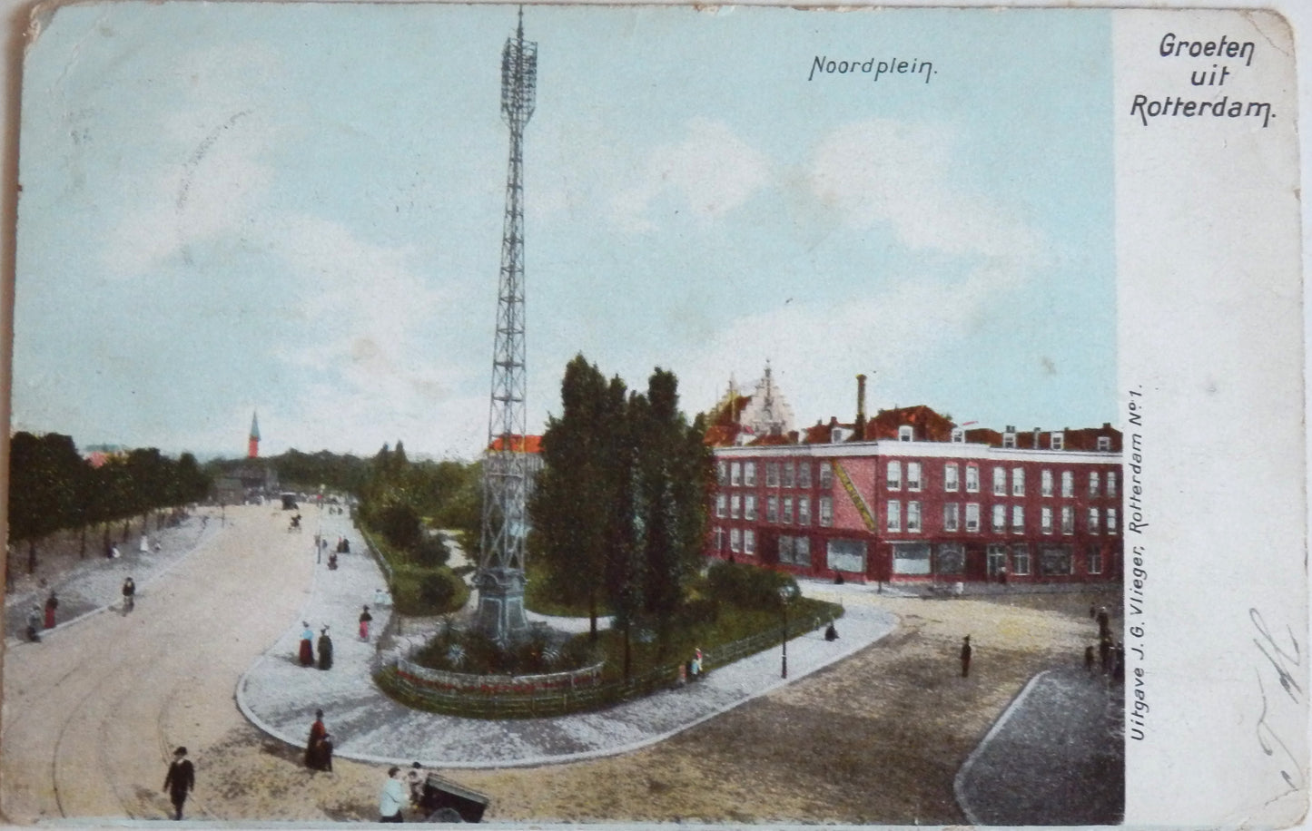 Ansichtkaart Rotterdam, Noordplein, 1910-1920