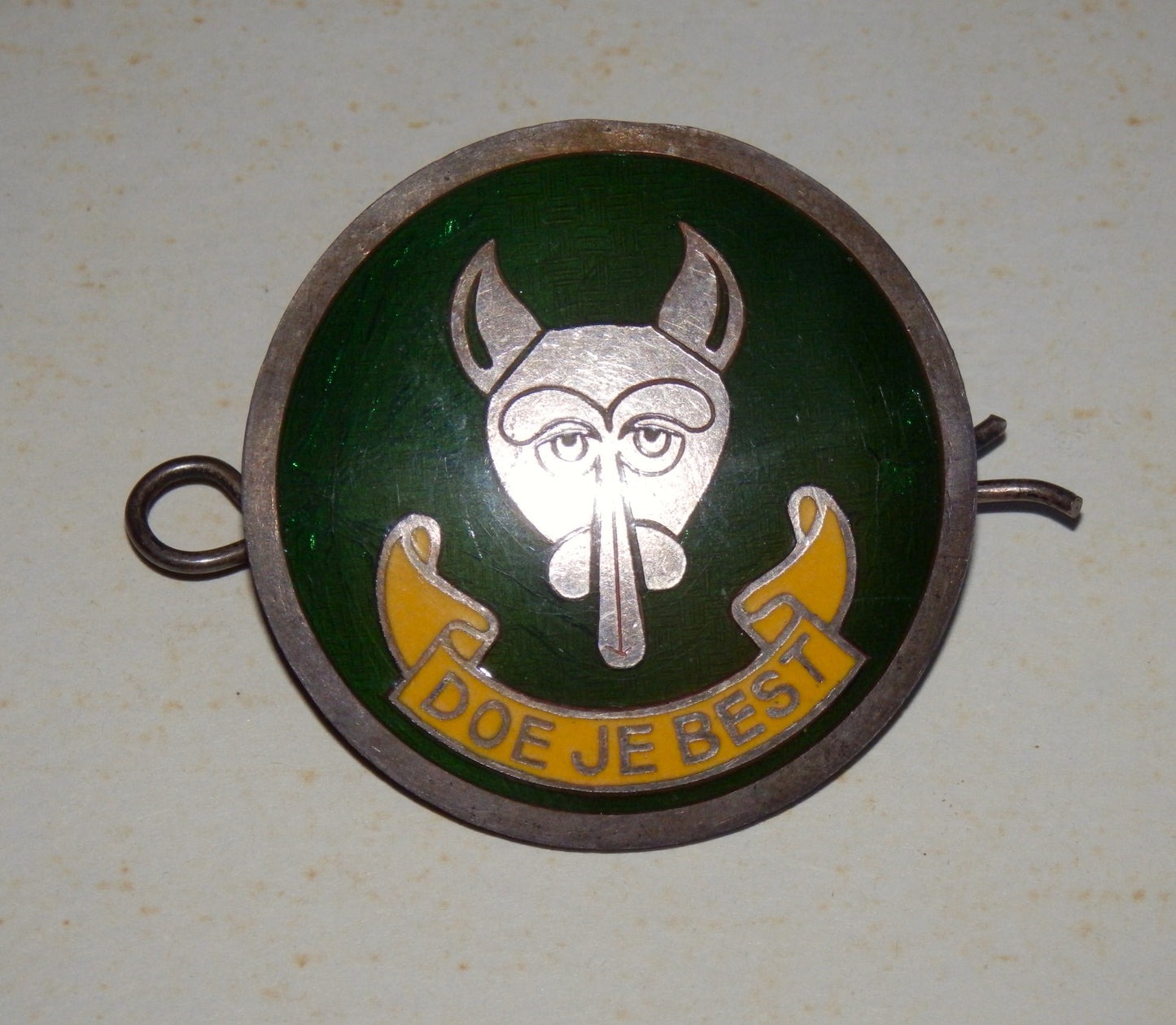 Emaille Badge, Pet Embleem , Doe je Best - Padvinderij (4 cm)