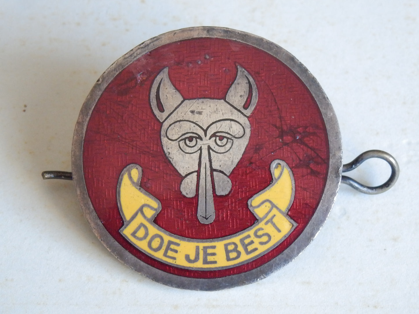 Emaille Badge, Pet Embleem , Doe je Best - Padvinderij