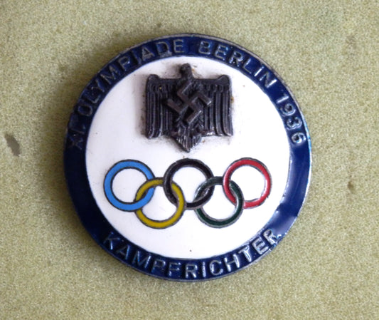 Emaille Broche speld Olympiade Berlijn 1936 - Kampfrichter