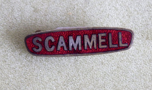 Emaille broche speld Scammel, (Leger) Trucks, jaren 50