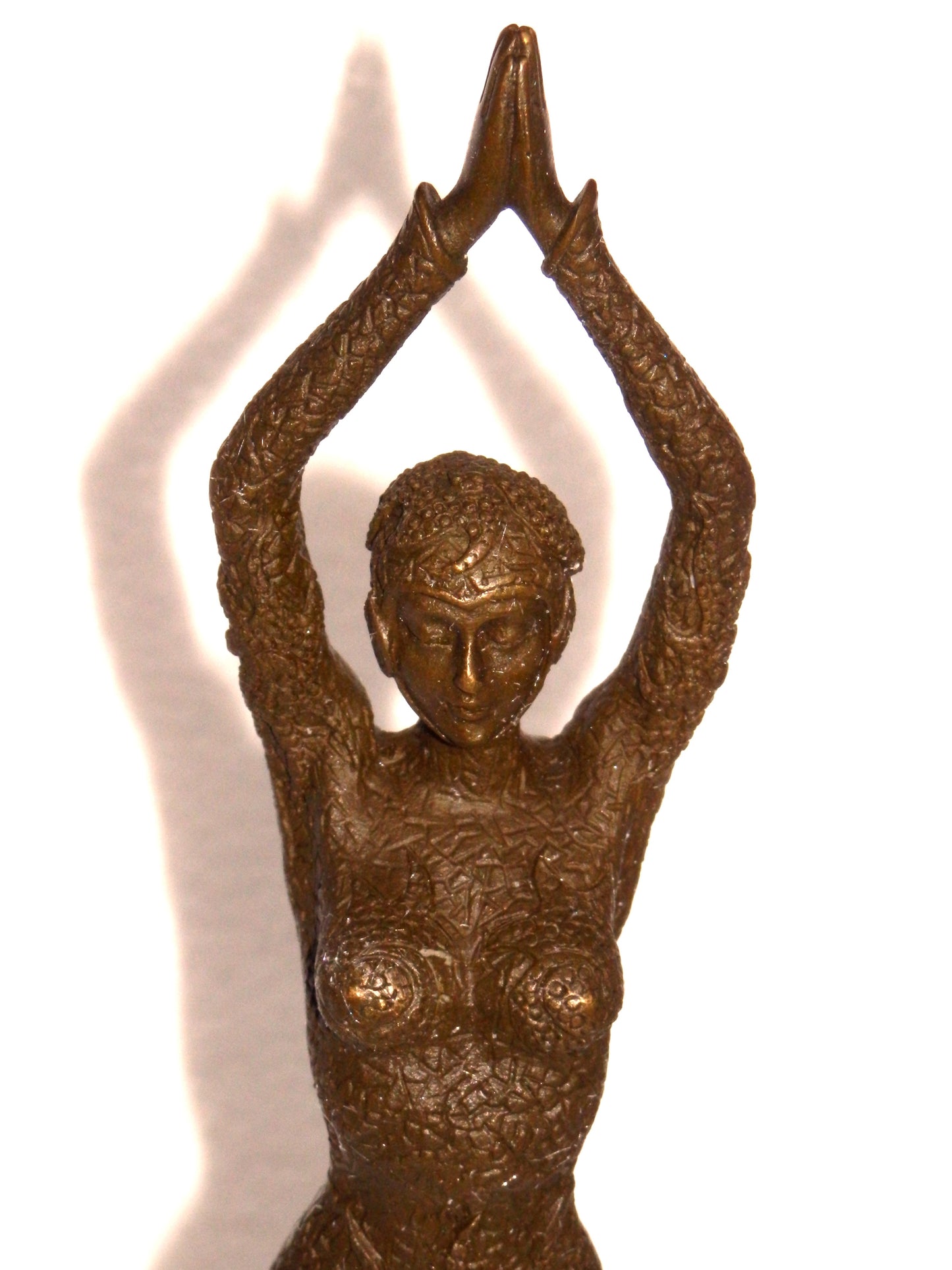 Fraai Sculptuur van Naakte vrouw in Art Deco Stijl - Starfish, op marmeren voet