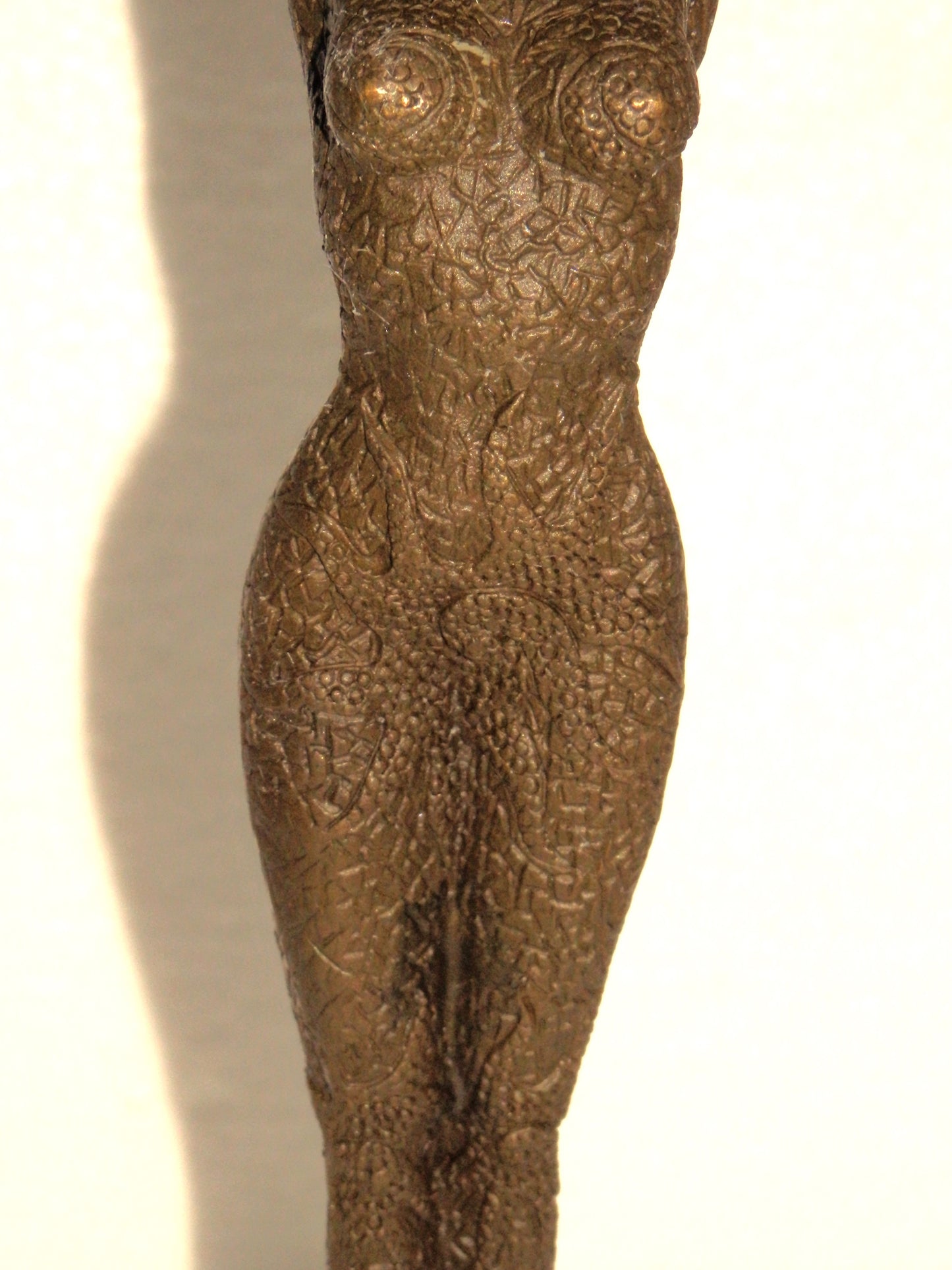 Fraai Sculptuur van Naakte vrouw in Art Deco Stijl - Starfish, op marmeren voet