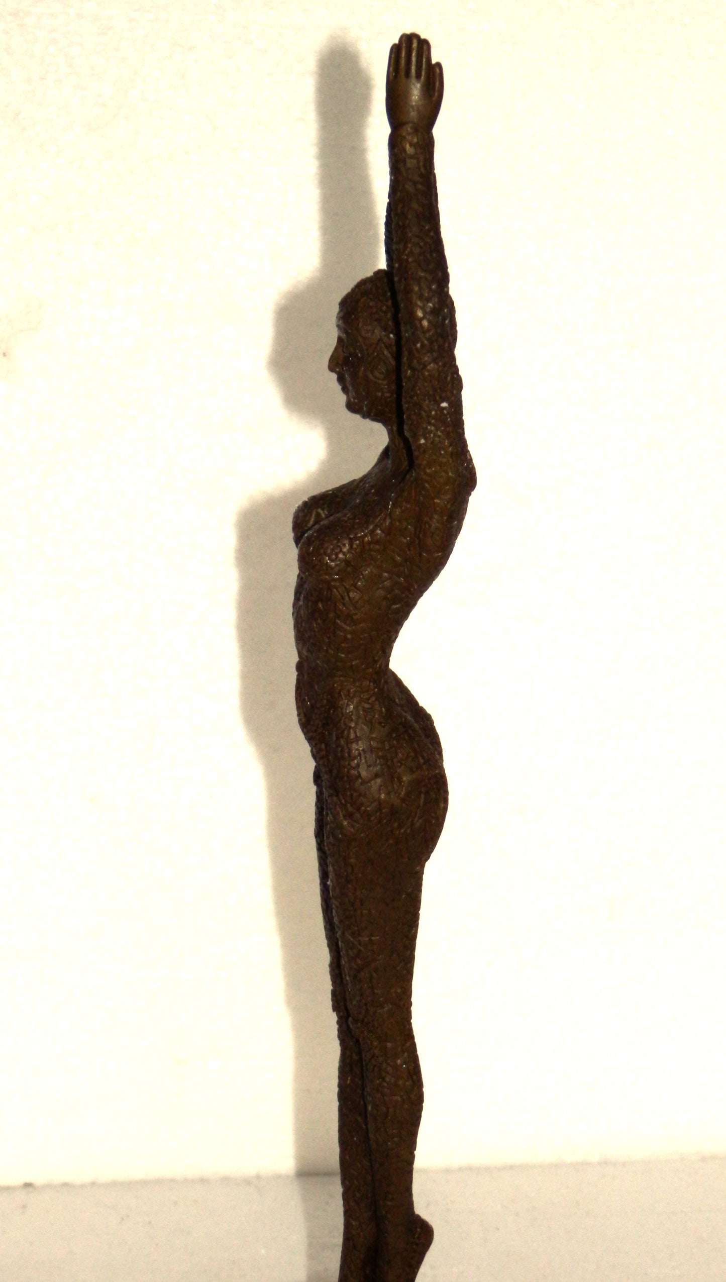 Fraai Sculptuur van Naakte vrouw in Art Deco Stijl - Starfish, op marmeren voet