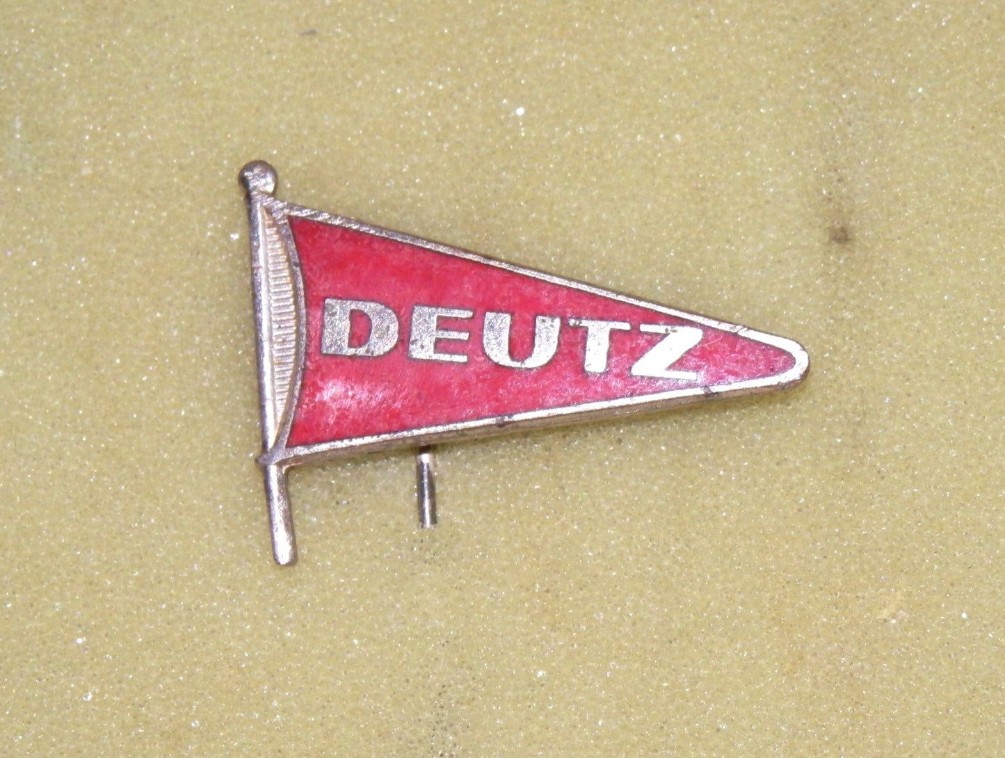 Deutz emaille Reclame Vlag Rood Origineel