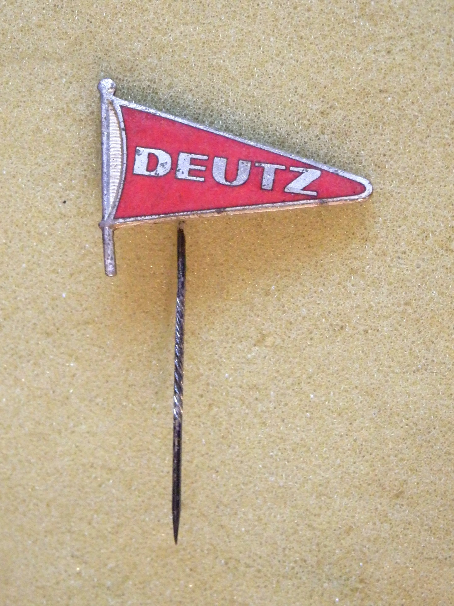 Deutz emaille Reclame Vlag Rood Origineel