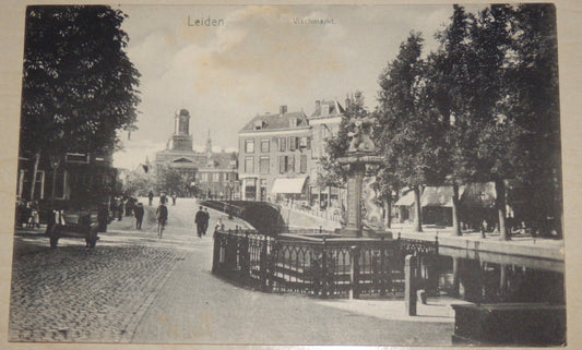 Ansichtkaart Leiden - Vischmarkt (1900-1920)