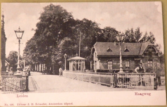 Ansichtkaart Leiden - Haagweg (1910-1920)