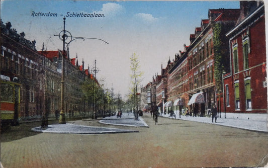 Ansichtkaart Rotterdam - Schietbaanlaan - 1918